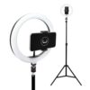 Unno Tekno LED Ring Light 10" w/ Stand PH1802BK