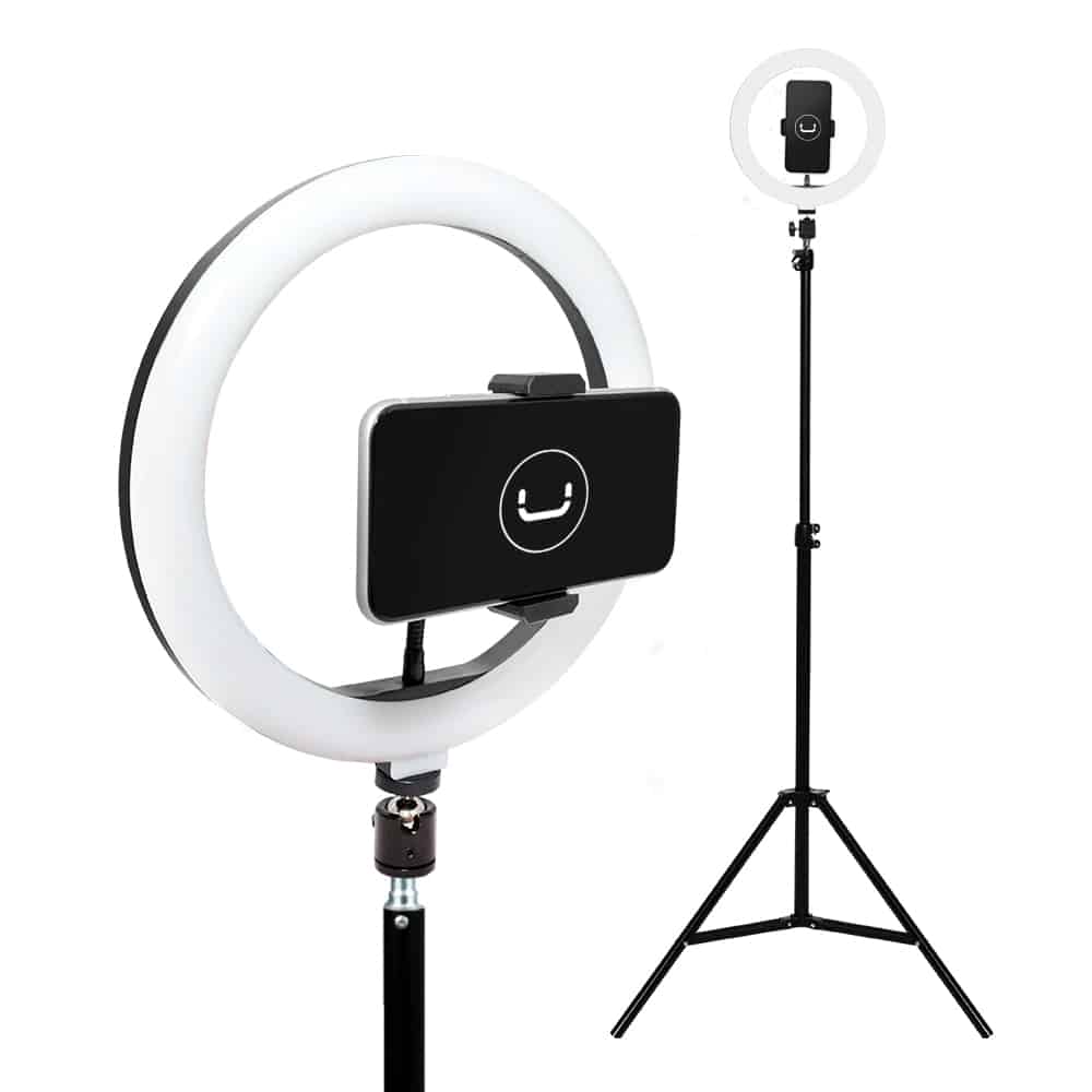 Unno Tekno LED Ring Light 10" w/ Stand PH1802BK