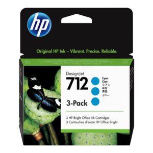 HP 712 - 3-pack - cyan - original - DesignJet - ink cartridge