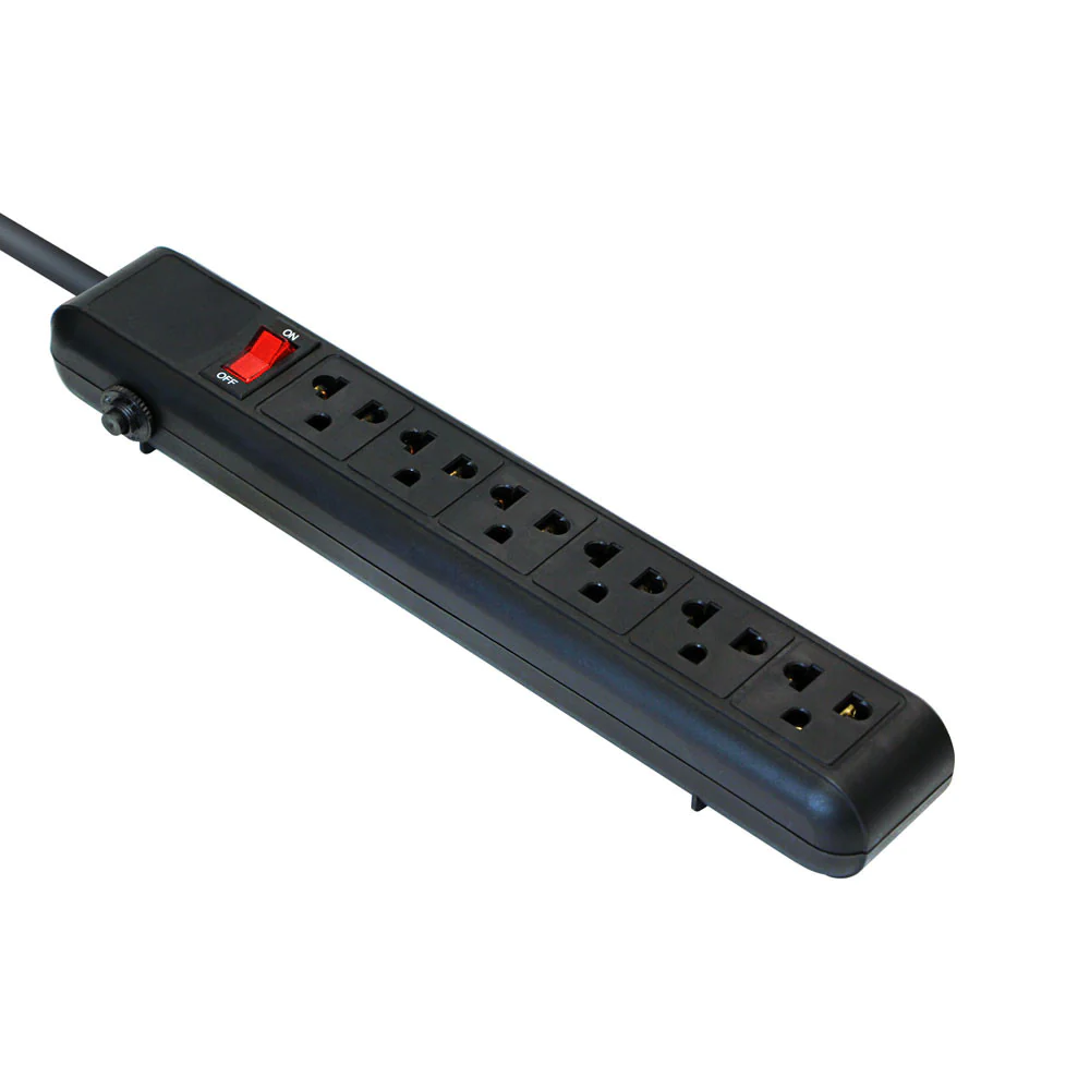 ArgomTech Power Strip 6-outlet AC-0252BK - Black