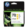 HP 712 - 3-pack - yellow - original - DesignJet - ink cartridge