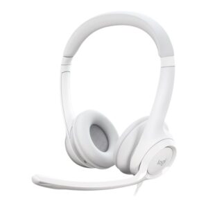 Logitech H390 Wired Headset for PC/Laptop, Off-white - headset - USB-A