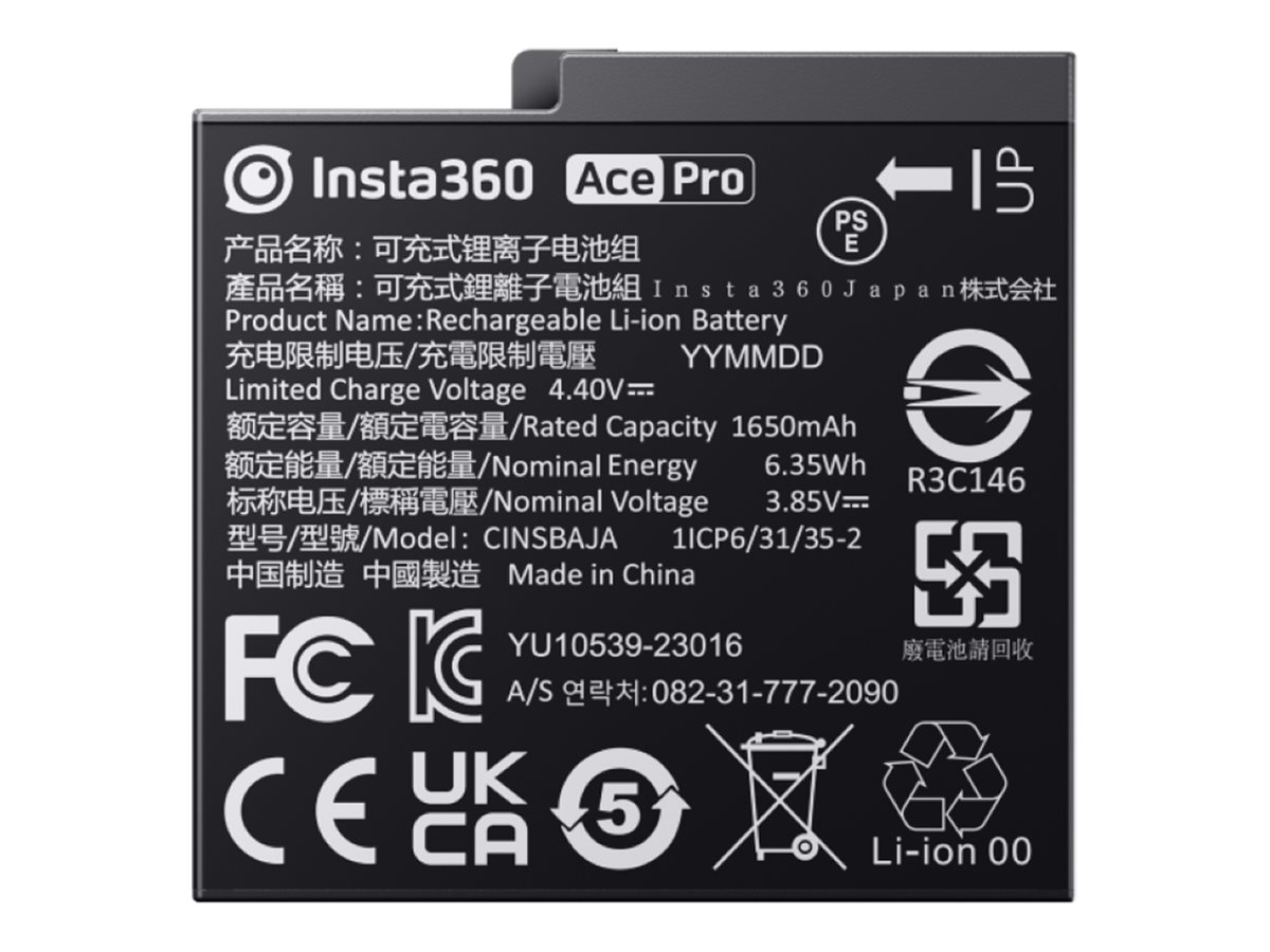 Insta360 - Battery - Li-Ion - 1650 mAh - 6.35 Wh - for Insta360 Ace Pro