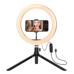 ArgomTech - LED Ring Light Kit with Tripod & Phone Holder (8in) - 9315BK