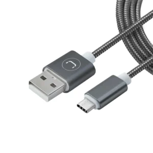 Unno Tekno TypeC Stainless Steel Cable 3FT CB4063GY
