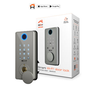Nexxt Home Smart Wi-Fi Door Lock – Stainless Steel (NHS-D150 ST)